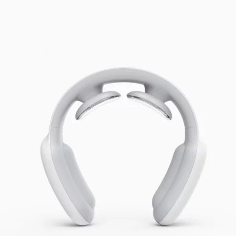 Aparat de Masaj Cervical Profesional cu Impulsuri Electromagnetice VENTLEX, diferite nivele de intensitate pentru durerile de gat si spate, Incalzire, Telecomanda, Portabil, USB, Alb