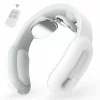 Aparat de Masaj Cervical Profesional cu Impulsuri Electromagnetice VENTLEX, diferite nivele de intensitate pentru durerile de gat si spate, Incalzire, Telecomanda, Portabil, USB, Alb