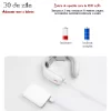 Aparat de Masaj Cervical Profesional cu Impulsuri Electromagnetice VENTLEX, diferite nivele de intensitate pentru durerile de gat si spate, Incalzire, Telecomanda, Portabil, USB, Alb