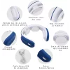 Aparat de Masaj Cervical Profesional cu Impulsuri Electromagnetice VENTLEX, diferite nivele de intensitate pentru durerile de gat si spate, Incalzire, Telecomanda, Portabil, USB, Albastru