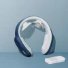 Aparat de Masaj Cervical Profesional cu Impulsuri Electromagnetice VENTLEX, diferite nivele de intensitate pentru durerile de gat si spate, Incalzire, Telecomanda, Portabil, USB, Albastru