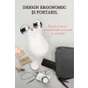 Aparat Pentru Tratament Facial cu Microcurenti Ventlex® pentru Lifting Facial 3D si Intinerirea Pielii, Luminozitate si Remodelare, Antirid, Portabil, Alb