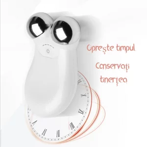 Aparat Pentru Tratament Facial cu Microcurenti Ventlex® pentru Lifting Facial 3D si Intinerirea Pielii, Luminozitate si Remodelare, Antirid, Portabil, Alb