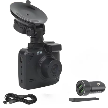 Camera auto de bord 4K ultra HD, Ventlex® Super night vision cu WiFi, GPS si unghi mare de filmare 170 ˚, rezolutie 3840x2160p 30fps, G-Senzor, Negru