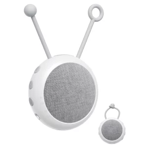 Dispozitiv generare sunete albe, Compact, Portabil, Prindere usoara, 10 sunete relaxante perfecte pentru adormit copii, Timer, Reincarcabil, White Noise, Alb