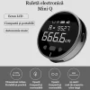 Ruleta Electrica Rotunda Digitala Ventlex®, cu ecran LCD, incarcare USB Type-C, pentru suprafete plate, curbate sau pentru croitori, 200 mAh, Portabila, Neagra