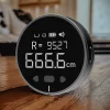 Ruleta Electrica Rotunda Digitala Ventlex®, cu ecran LCD, incarcare USB Type-C, pentru suprafete plate, curbate sau pentru croitori, 200 mAh, Portabila, Neagra