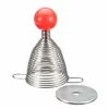 Spargator de Nuci Rapid cu Arc din Otel Inoxidabil VENTLEX, cu Suport Pentru Nuca, Gri/Rosu