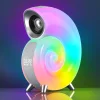 Lampa Muzicala LED RGB VENTLEX, Lumini Ambientale, Sincronizare muzicala, Difuzor Surround 360°, Bluetooth, Afisaj Ceas Digital, Alarma, Control prin aplicatie, Alb-Gri