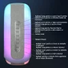 Lampa Muzicala LED RGB VENTLEX, Lumini Ambientale, Sincronizare muzicala, Difuzor Surround 360°, Bluetooth, Afisaj Ceas Digital, Alarma, Control prin aplicatie, Alb-Gri