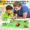 Puzzle Multifunctional Educational Pentru Copii, VENTLEX, Model Pista Masinuta Rosie, +3, Verde