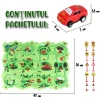 Puzzle Multifunctional Educational Pentru Copii, VENTLEX, Model Pista Masinuta Rosie, +3, Verde