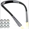 Lampa pentru citit cu pozitionare pe gat, Multifunctionala, Confortabila pentru ochi, 3 Tipuri de Lumina LED, 3 nivele de intensitate ajustabile, Brate Flexibile, Incarcare USB, pentru Cititori pasionati, Reparat, Tricotat, Capming, Alergari Nocturne, Gri