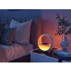 Lampa Smart LED RGB Multifunctionala si Incarcator Wireless 15W, App Control, Difuzor Bluetooth, Control vocal, tactil, Sunete Relaxante, Afisaj ceas digital, Alarma duala cu simulare rasarit, Lumini ambientale cu sincronizare muzicala, Afisaj Meteo, Alb