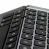Tastatura Pliabila Super Slim, Portabila cu Suport pentru Tablete si Telefoane, conectivitate Bluetooth, Compatibila cu Android / iOS / Windows din aliaj de aluminiu, Gri