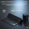 Tastatura Pliabila Super Slim, Portabila cu Suport pentru Tablete si Telefoane, conectivitate Bluetooth, Compatibila cu Android / iOS / Windows din aliaj de aluminiu, Gri