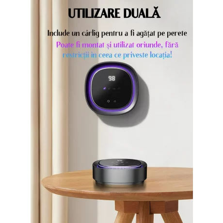 Aparat Profesional cu Ultrasunete Anti Rozatoare, Tantari, Gandaci, Portabil, Autonomie Baterie 8 ore, Acoperire 360° de pana la 300 MP, Negru