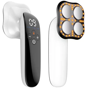 Aparat de Masaj Anticelulitic Profesional 4 in 1 VENTLEX, Remodelare coporala, Impulsuri electrice, Radiofrecventa, terapie cu lumina rosie si functie de caldura, portabil, 3 Moduri de masaj, 10 trepte de Intensitate, Alb