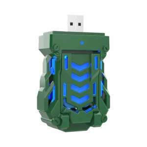 Aparat electric portabil impotriva tantarilor VENTLEX cu pastile, Interior/Exterior, Alimentare prin USB sau baterie externa, compact si usor 33g, protectie 360°, Potrivit pentru Camping sau Casa, Verde
