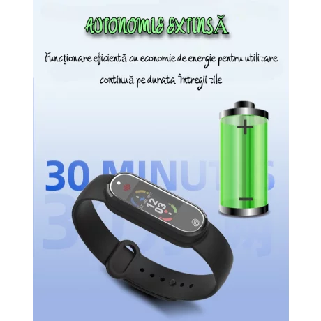 Bratara anti-tantari cu Ultrasunete si Bratara fitness Smart VENTLEX 2 in 1, Ceas digital, 3 Moduri anti-tantari, Compatibil Android si iOS, Conectivitate Bluetooth, Monitorizarea somnului, Numarului de Pasi, Impermeabil IP65, Incarcare USB, Unisex, Negru