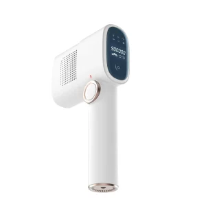 Epilator IPL VENTLEX, Pentru Epilare Definitiva Fara Durere cu noua Tehnologie IPL / ICE COOLING, 5 trepte de intensitate, 999.999 de Pulsatii, 2 Capete de inlocuire pentru Corp si Fata, Portabil, Cu Afisaj, Alb