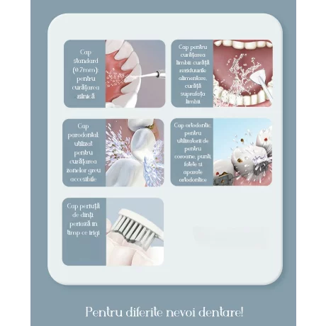 Set 5 Capete Irigator/Dus Bucal VENTLEX, Rezerve, Compatibile cu irigatoarele VENTLEX