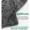 Prosop auto Microfibra, ultra absorbant 1300 GSM, Uscare Auto Rapida, Fara Urme dintr-o singura miscare, 70x90 cm, Gri