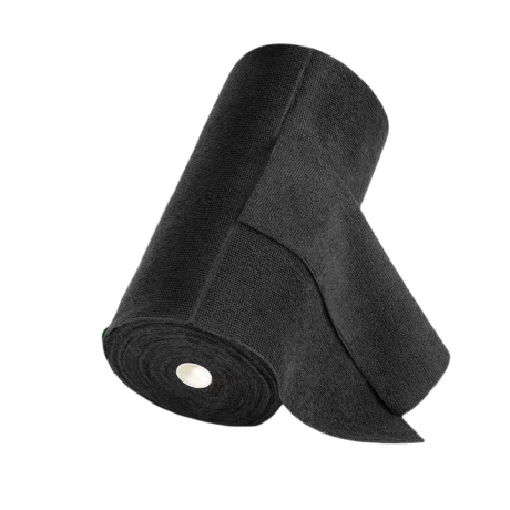 Rola de lavete din microfibra, VENTLEX, 50 lavete, 30x30 cm, 200GSM, Capacitate mare de absorbtie, Reutilizabile, Negru