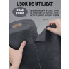 Rola de lavete din microfibra, VENTLEX, 50 lavete, 30x30 cm, 200GSM, Capacitate mare de absorbtie, Reutilizabile, Negru