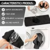 Rola de lavete din microfibra, VENTLEX, 50 lavete, 30x30 cm, 200GSM, Capacitate mare de absorbtie, Reutilizabile, Negru