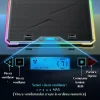 Cooler Laptop Gaming RGB si Suport Laptop cu 9 Trepte de Ajustare, Dimensiuni Compatabile 10-21 inch, 13 Ventilatoare Puternice 2400RPM si Silentioase 20dB, Ecran LCD pt Control Functii, Suport Telefon Integrat, Negru