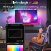 Banda LED RGBIC inteligenta cu Sincronizare pentru TV, Camera HD 1080p cu Senzor de culoare, Control prin Aplicatie, Bluetooth, Telecomanda, Compatibil cu TV 55-65 inch (1.4 -1.65 m)