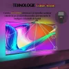 Banda LED RGBIC inteligenta cu Sincronizare pentru TV, Camera HD 1080p cu Senzor de culoare, Control prin Aplicatie, Bluetooth, Telecomanda, Compatibil cu TV 55-65 inch (1.4 -1.65 m)