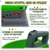 Dispozitiv de imprastiat seminte, ingrasamant/fertilizant electric, universal, Capacitate 3 L, 7 trepte de viteza, 5 trepte de reglare a fluxului, reglare latime de imprastiere, Acumulator cu autonomie pana la 4 ore, Verde
