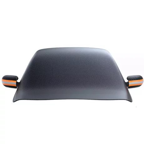 Husa pentru parbriz din Tesatura Oxford, Protectie Antiinghet, Zapada, Raze UV, Design impermabil, Fixare cu magneti si curele, Buzunare speciale pentru oglinzi cu benzi reflectorizante, Saculet de depozitare, 253x117cm, Compatibilitate universala, Negru