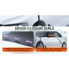 Husa pentru parbriz din Tesatura Oxford, Protectie Antiinghet, Zapada, Raze UV, Design impermabil, Fixare cu magneti si curele, Buzunare speciale pentru oglinzi cu benzi reflectorizante, Saculet de depozitare, 253x117cm, Compatibilitate universala, Negru