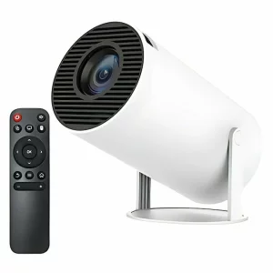 Videoproiector Portabil VENTLEX, Full HD, Android 11.0, 120 ANSI, WiFi, Bluetooth 5.0, Difuzor Incorporat, Proiectie Ajustabila pana la 130” Inch, Cadru Rotativ 180 de grade, Alb