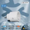 Priza Inteligenta Wireless cu Compatibilitate Matter 16A, Monitorizare a Consumului de Energie, Compatibila cu Tuya, Google Home, Amazon Alexa (toate aplicatiile existente), Programare inteligenta, Control vocal, Securitate Avansata, Alb