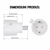 Priza Inteligenta Wireless cu Compatibilitate Matter 16A, Monitorizare a Consumului de Energie, Compatibila cu Tuya, Google Home, Amazon Alexa (toate aplicatiile existente), Programare inteligenta, Control vocal, Securitate Avansata, Alb