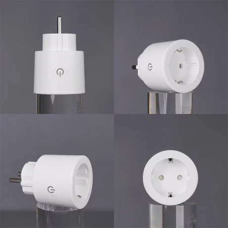 Priza Inteligenta Wireless cu Compatibilitate Matter 16A, Monitorizare a Consumului de Energie, Compatibila cu Tuya, Google Home, Amazon Alexa (toate aplicatiile existente), Programare inteligenta, Control vocal, Securitate Avansata, Alb