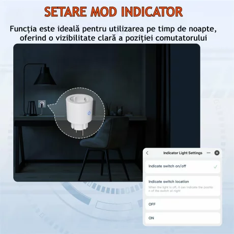 Priza Inteligenta Wireless cu Compatibilitate Matter 16A, Monitorizare a Consumului de Energie, Compatibila cu Tuya, Google Home, Amazon Alexa (toate aplicatiile existente), Programare inteligenta, Control vocal, Securitate Avansata, Alb