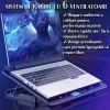 Cooler Laptop Gaming si Suport Laptop cu 5 Trepte de Ajustare, Dimensiuni Compatibile 10-18 inch, 6 Ventilatoare Puternice 3500RPM si Silentioase 20dB, Ecran LCD pt Control Functii, Negru