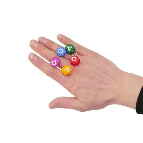 Gonggi Traditional Korean tip Squid Game/ Jocul Calamarului, Set de 5 Piese Multicolore in Cutie