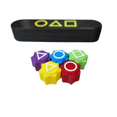 Gonggi Traditional Korean tip Squid Game/ Jocul Calamarului, Set de 5 Piese Multicolore in Cutie