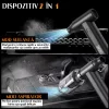 Suflanta aer si Aspirator, Portabil Ventlex®, Motor Puternic 160 W/130.000 RPM, baterie 8000 mAh, Autonomie Impresionanta, Afisaj LED, Incarcare rapida, Reglare Intensitate cu 8 accesorii, pentru indepartare praf /aspirat, Negru