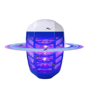 Aparat electric impotriva tantarilor, mustelor VENTLEX cu Lumina UV, Silentios, fara pastile, consumabile sau mirosuri neplacute, Consum redus de energie, Interior/Exterior, protectie 360°, Alb/Albastru