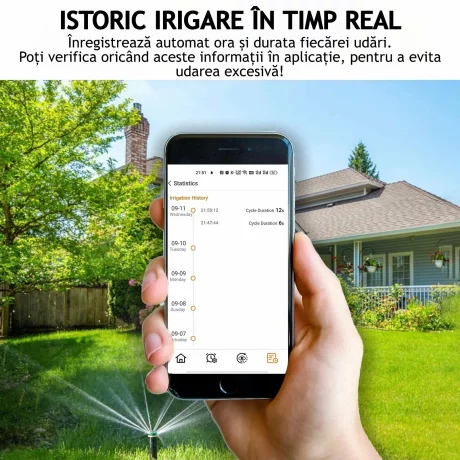 Programator pentru irigare/udare Inteligent Ventlex 2 Zone, Control Manual sau prin aplicatie, cu adaptor Wifi, Functionalitate Wifi/ Bluetooth, Presiune de lucru 0, 03 – 0, 8 MPa, Instalare Usoara