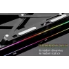 Suport laptop RGB, Pliabil, Cu 7 Trepte Ajustabile, Ergonomic, cu porturi USB integrate, Efecte luminoase Ajustabile, Husa de Transport inclusa, Negru