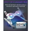 Cooler Laptop si Suport Laptop cu 7 Trepte de Ajustare cu Dubla Ventilare si Iluminare RGB, Ergonomic, Portabil, Pliabil, Compatabilitate Universala din Aluminiu si Silicon Antiderapant, Husa, Gri