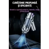 Aspirator Auto Portabil 4 in 1, 20000 PA, Baterie 6000mAh, 100W, 130000RPM, Autonomie 30min, Aspirare, Suflare, Vacuum, afisaj LED 3 Viteze Ajustabile, 8 Accesorii, Filtru HEPA, Aspirator pentru Masina si Casa
